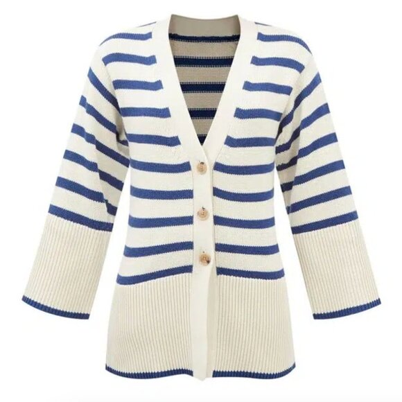 TOTEME Classic Wool Striped Sweater - Picture 5 of 10